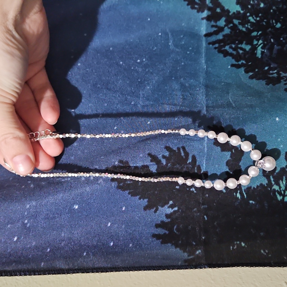 Faux Pearl Formal Necklace